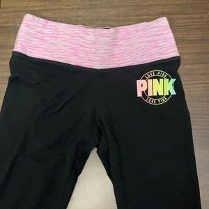 PINK yoga capris